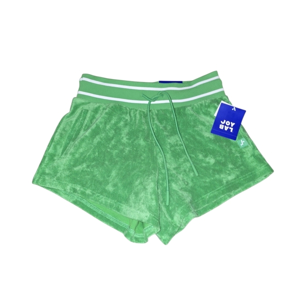 Womens JoyLab Green Shorts with Striped Waistband, Small, NWT!!! - Picture 1 of 3
